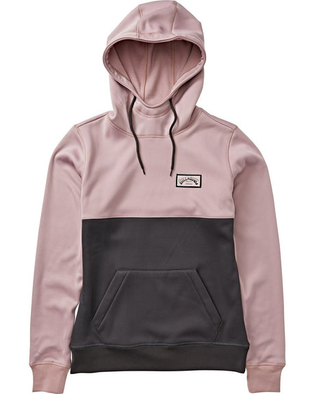 Billabong Outside River Block Snow Hoodie Womens Mauve L