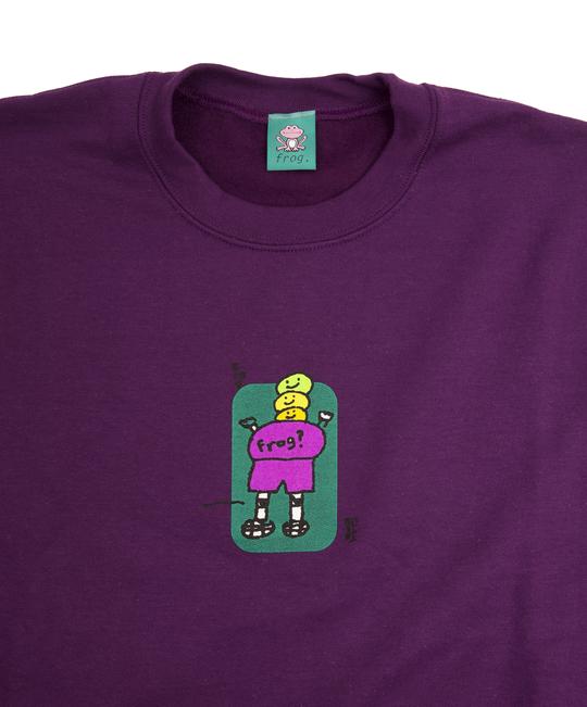 FROG Napkin Friend ALBA Artword Crewneck Sweatshirt Plum S