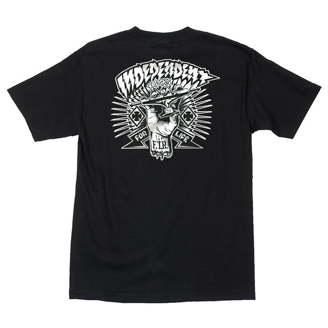 Independent Shredded Tshirt Black