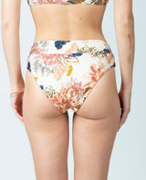 Rip Curl Sunsetters Floral High Waisted Cheeky Bikini Bottoms Natural XS