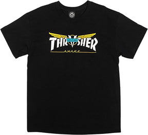 Thrasher Venture Collab SS Tshirt Black White Yellow