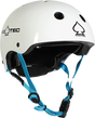 PROTEC JR.CLASSIC MEDIUM GLOSS WHITE HELMET CERTFIED