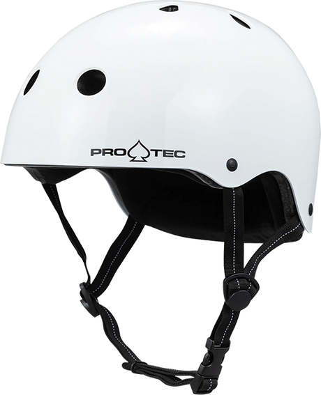 PROTEC CERTIFIED  LOW PRO HELMET S/MEDIUM GLOSS TSHIRT WHITE