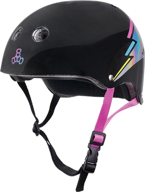 TRIPLE 8 CERTIFIED SWEATSAVER XS/SMALL BLK LIGHTNING HOLO
