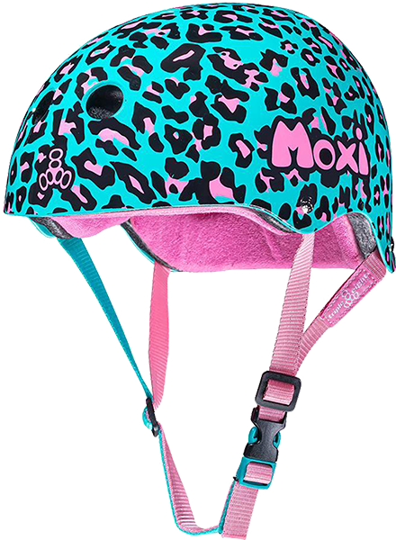 TRIPLE 8 CERTIFIED SWEATSAVER L/XLARGE MOXI LEOPARD 2.0 TEAL