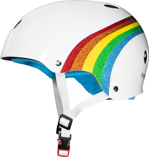 TRIPLE 8 CERTIFIED SWEATSAVER L/XLARGE WHT/RAINBOW SPARKLE