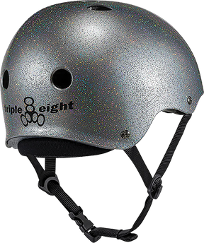 TRIPLE 8 CERTIFIED DEEP COVER HELMET XS/S-SILVER GLITTER