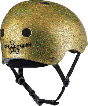 TRIPLE 8 CERTIFIED DEEP COVER HELMET S/M-GOLD GLITTER