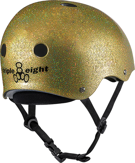 TRIPLE 8 CERTIFIED DEEP COVER HELMET S/M-GOLD GLITTER