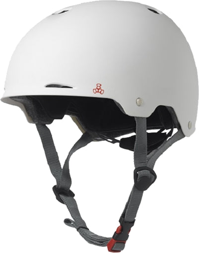 TRIPLE 8 GOTHAM SKATE HELMET XS/S-WHITE MATTE RUBBER CERTFIED/astm