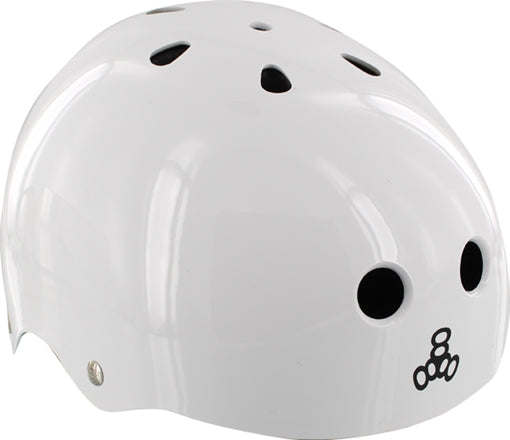 TRIPLE 8 LIL 8 SKATE HELMET WHITE GLOSS CERTFIED/astm
