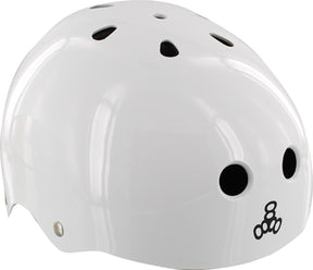 TRIPLE 8 LIL 8 SKATE HELMET WHITE GLOSS CERTFIED/astm
