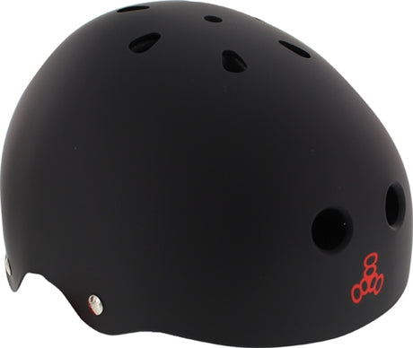 TRIPLE 8 LIL 8 SKATE HELMET BLACK RUBBER CERTFIED/astm