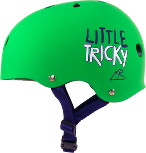 TRIPLE 8 LITTLE TRICKY SKATE HELMET GREEN RUBBER eps liner