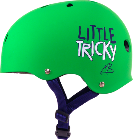 TRIPLE 8 LITTLE TRICKY SKATE HELMET GREEN RUBBER eps liner