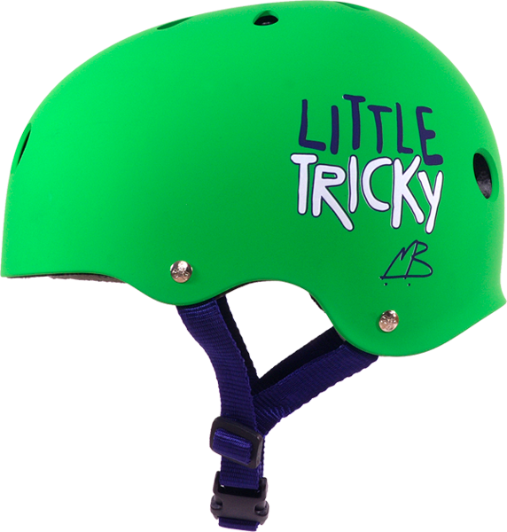 TRIPLE 8 LITTLE TRICKY SKATE HELMET GREEN RUBBER eps liner