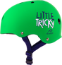 TRIPLE 8 LITTLE TRICKY SKATE HELMET GREEN RUBBER eps liner