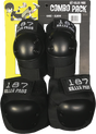187 COMBO PACK KNEE/ELBOW SKATEBOARD PAD SET S/MEDIUM BLACK