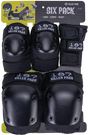 187 6-PACK JR. COMBO PAD SET KNEE WRIST ELBOW-BLK