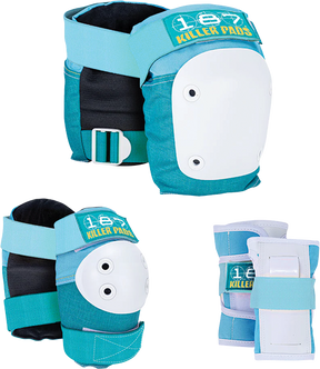 187 6-PACK PAD SET JR-TEAL/WHT