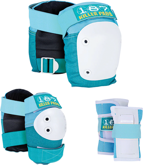 187 6-PACK PAD SET JR-TEAL/WHT