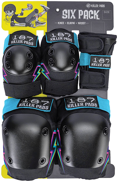 187 6-PACK PAD SET L/XLARGE ELECTRIC BOLT