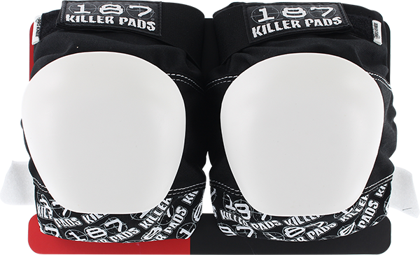 187 PRO KNEE PADS JUNIOR-BLK/WHT TEXT/WHT CAP