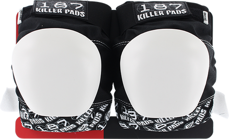 187 PRO KNEE PADS XSMALL BLK/WHT TEXT/WHT CAP