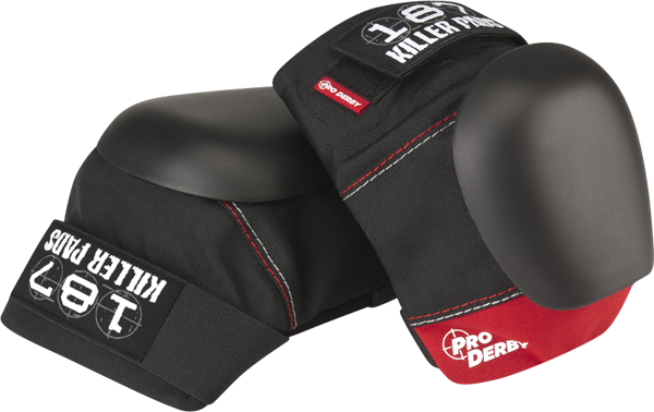 187 PRO DERBY KNEE PADS XSMALL BLK RED