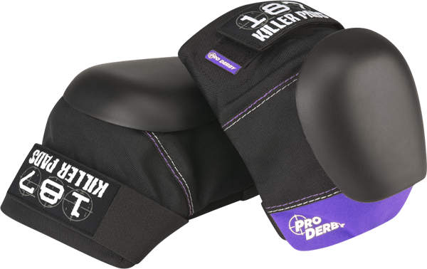 187 PRO DERBY KNEE PADS XSMALL BLK PURPLE