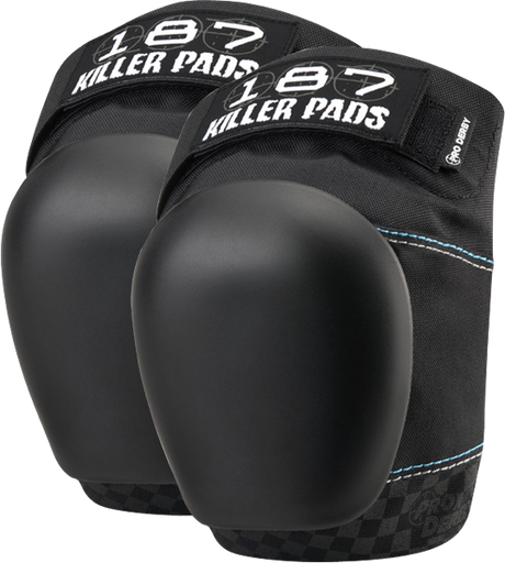 187 PRO DERBY KNEE PADS LARGE  BLK BLK