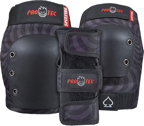 PROTEC ADULT 3 PACK OPEN BACK SMALL SPITFIRE BLK SWIRL