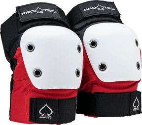 PROTEC STREET ELBOW YTH-RED/WHT/BLK