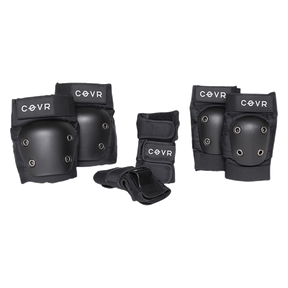 PUSH COVR YOUTH JUNIOR PAD SET M/L MATTE BLACK