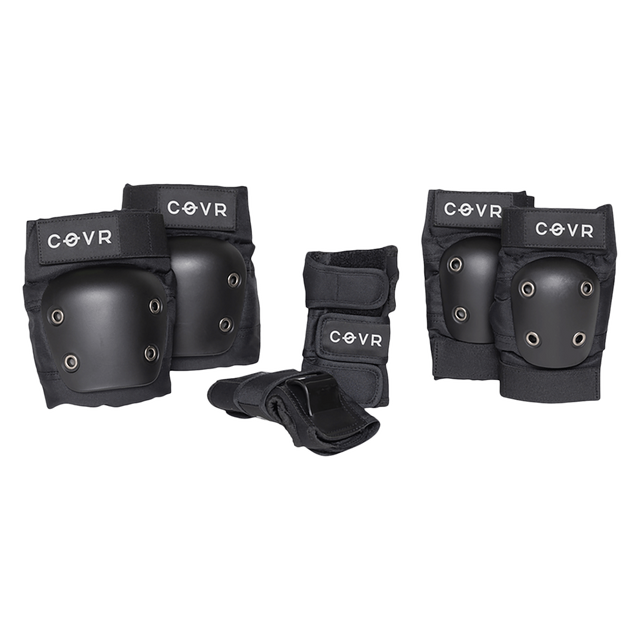 PUSH COVR YOUTH JUNIOR PAD SET M/L MATTE BLACK
