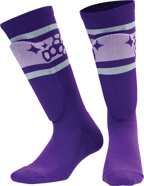 TRIPLE 8 SHINGUARD SOCK L/XL-BARBIE PATIN PURPLE STRIPE