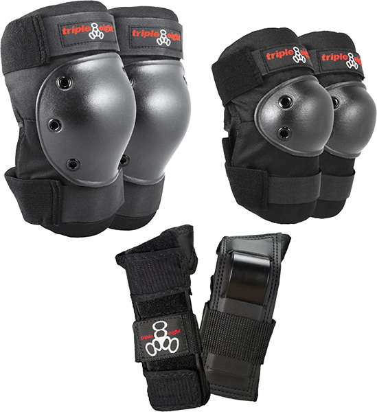 TRIPLE 8 SAVER 3/PK PADS XSMALL BLACK