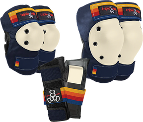 TRIPLE 8 SAVER 3/PK PADS XSMALL PACIFIC BEACH NAVY