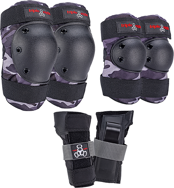 TRIPLE 8 SAVER 3/PK PADS SMALL CHARCOAL CAMO