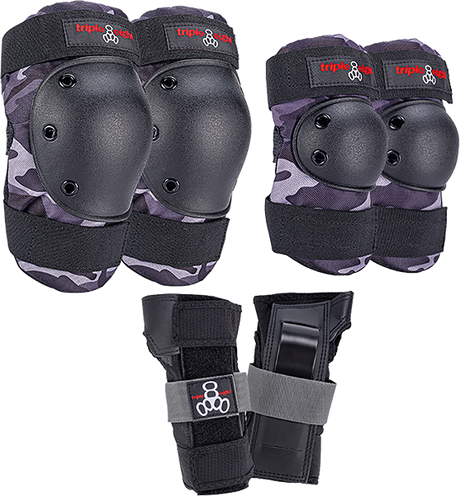 TRIPLE 8 SAVER 3/PK PADS SMALL CHARCOAL CAMO