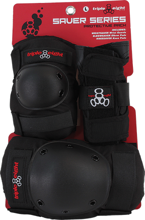 TRIPLE 8 SAVER 3 PK PADS-LG knee ELBOW wrist