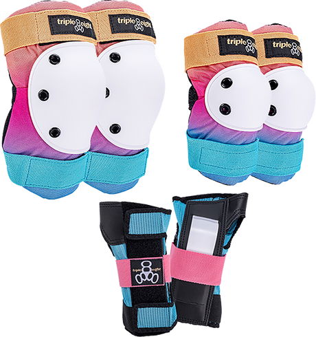 TRIPLE 8 SAVER 3/PK PADS LARGE  SUNSET