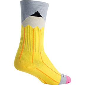 SockGuy No. 2 Pencil Crew Socks Yellow SM/MD