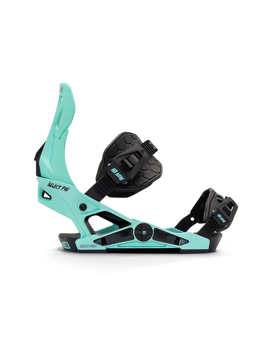 NOW Select Pro Snowboard Bindings Aqua Black M