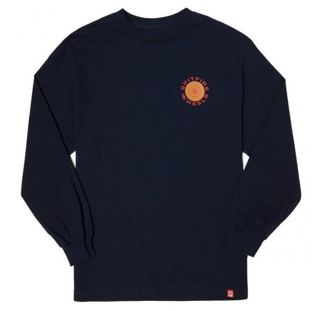 Spitfire Classic 87 Swirl LongSleeve Tshirt Navy Yellow S