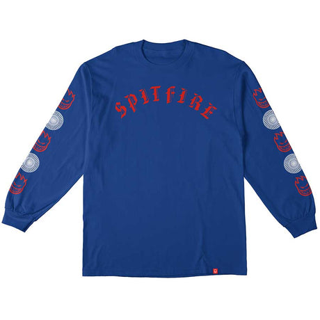 Spitfire Old English Combo LongSleeve Tshirt Royal Red S