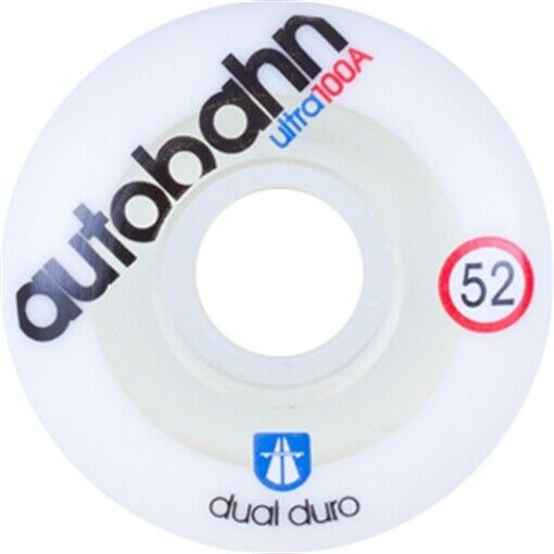 AutoBahn Dual Duro Classic Wheels White Clear 52mm/97a
