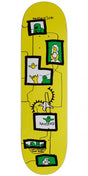 Krooked Anderson Frames Skateboard Deck Yellow Green 8.38