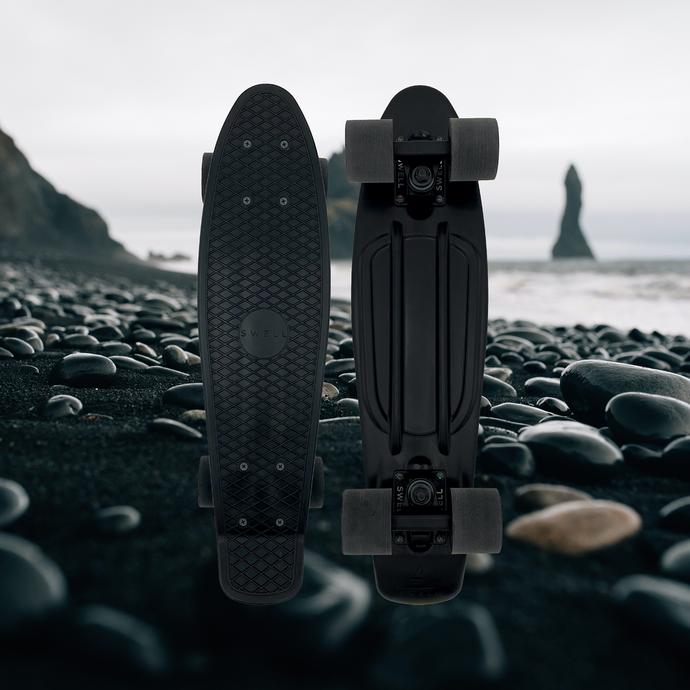 Swell 22" Skateboard Complete Black Sand Onesize