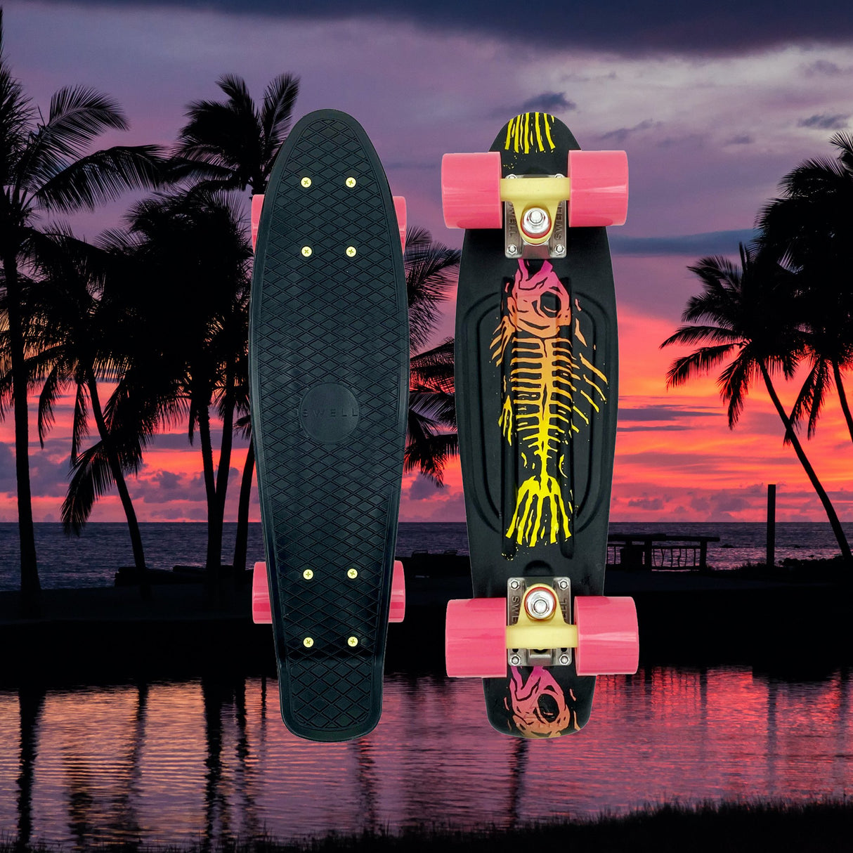 Swell 22" Skateboard Complete Fishbone Onesize
